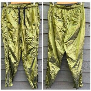 Free People FP Movement Trekker Pants Sz L Olive Green Parachute Cargo Jogger